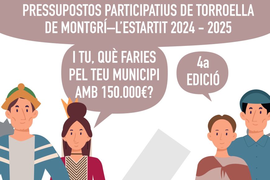 Cartell dels Pressupostos Participatius de Torroella de Montgrí i l'Estartit